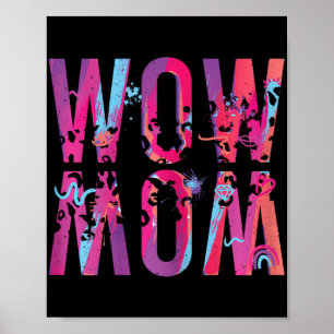 Poster Fête des mères Maman est juste Wow à l'envers