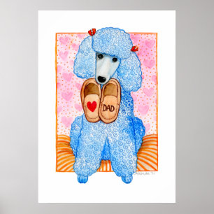 Poster Fête des pères Amour Papa Poodle Pamperage