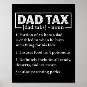 Poster Fête des pères de définition fiscale drôles papa f