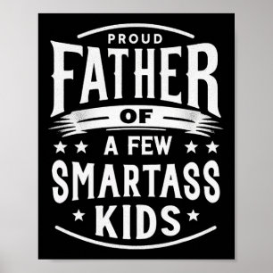 Poster Fête des pères Fier Père De Quelques Enfants Intel