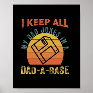 Poster Fête des pères Je Garde Tous Mon Père Blagues