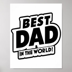 Poster Fête des pères Meilleur Père Dans Le Monde