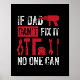 Poster Fête des pères si papa ne peut pas réparer