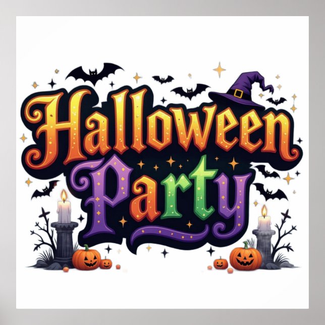 Poster Fête d'Halloween (Devant)