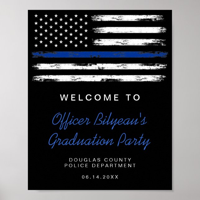 Poster Fête d'obtention du diplôme de la Police de la Lig (Devant)