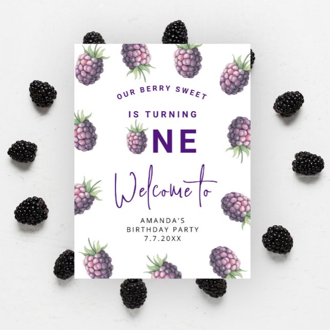 Poster Fête du 1er anniversaire de Blackberry | Tout prem (Créateur téléchargé)