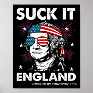Poster Fête du 4 juillet American Girl Coquette Drapeau a