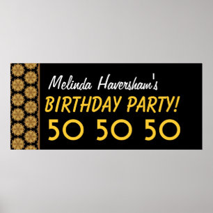 Poster Fête du 50e anniversaire sur mesure ou toute année