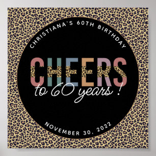 Poster Fête du 60e anniversaire personnalisée