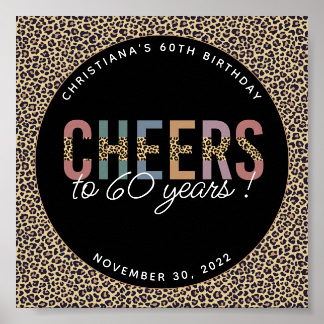 Poster Fête du 60e anniversaire personnalisée (Devant)