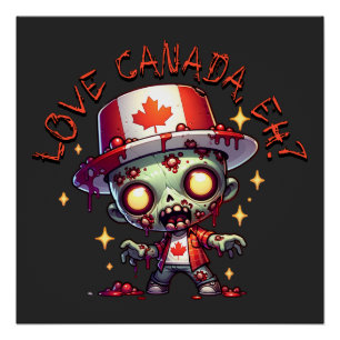 Poster Fête du Canada des zombies