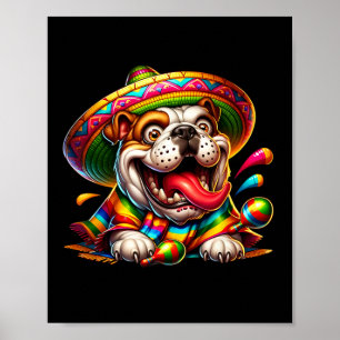 Poster Fête Famille Cinco De Mayo Mexicaine Anglais