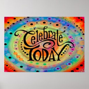 Poster Fête joyeuse et amusante aujourd'hui