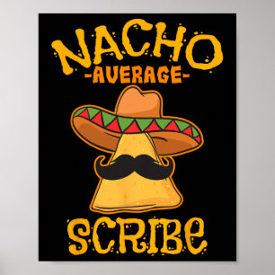 Poster Fête mexicaine Cinco De Mayo du Scribe pas moyen