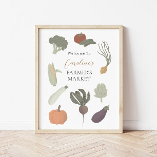 Poster Fête personnalisée du marché fermier