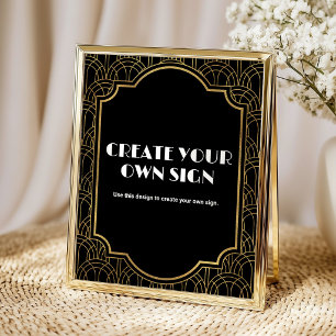 Poster Fête personnalisée Gatsby sur le thème des Années 