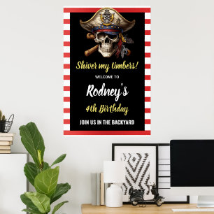 Poster Fête pirate Shiver My Tembers