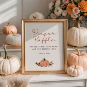 Poster Fête Prénatale Bébé Petite Citrouille Automne Tira