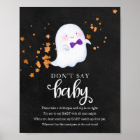 Fête Prénatale de Bébé Fantôme Halloween Panneau "