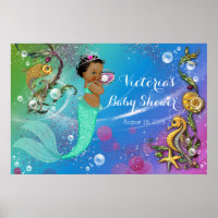 Fête Prénatale de Bébé Sirène Ethnique Sous La Mer