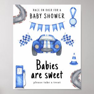 Poster Fête prénatale pour bébé de course - Les bébés son
