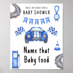 Poster Fête prénatale pour bébé de course Nom de cette no