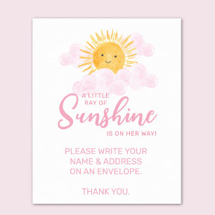 Poster Fête Prénatale Rayon De Soleil Nom Et Adresse