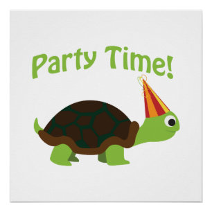 Poster Fête ! Tortue