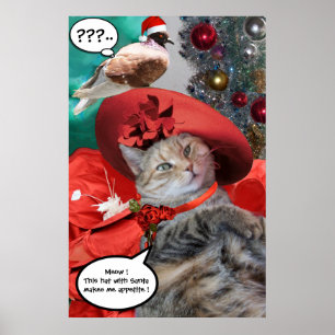 POSTER FÊTES DE NOËL DE LA PRINCESSE TATUS CAT