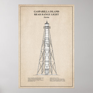 Poster Feu arrière de Gasparilla Island - Floride - SBD