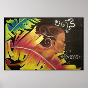 Poster Feu - Art noir