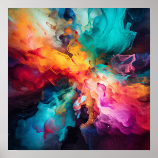 Poster Feu coloré