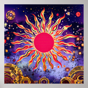 Poster « Feu Dansant du Cosmos » Le Soleil
