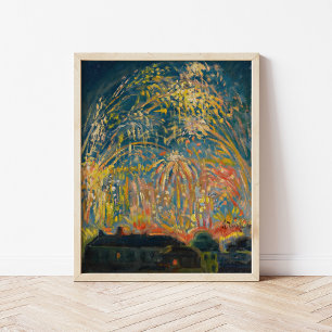 Poster Feu d'artifice à Nice Nikolai Tarkhov