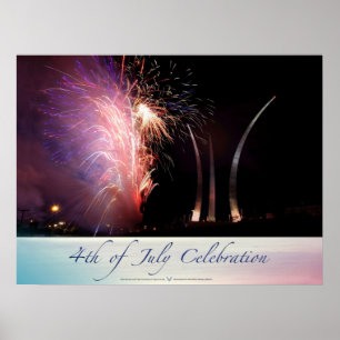 Poster Feu d'artifice étincelant les piquets