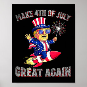 Poster Feu d'artifice patriotique de Donald Trump pour le