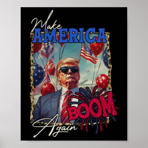 Poster Feu d'artifice patriotique de Donald Trump pour le