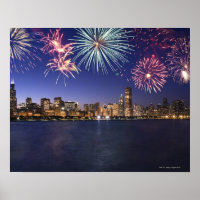 Feu d'artifice sur l'horizon de Chicago 2