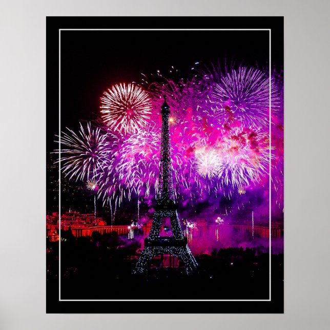 Poster Feu d'artifice Tour Eiffel 16" x 20" (Devant)
