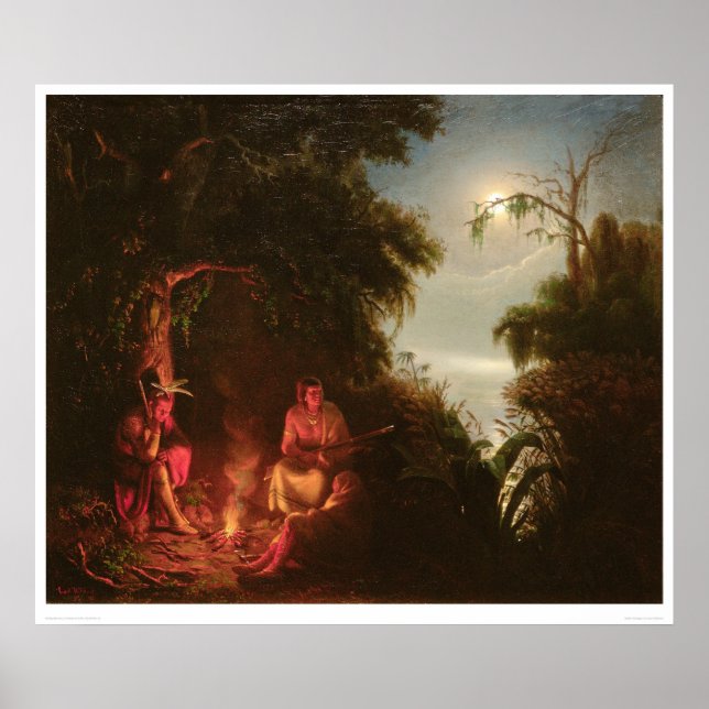 Poster Feu de camp indien (2166A) (Devant)