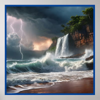 Feu de foudre Waves Beach Paysage
