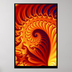Poster Feu fractal