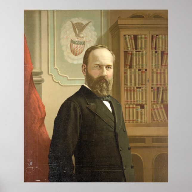 Poster Feu Président James A. Garfield Par G.F. Gilman (Devant)