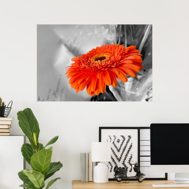 Poster Feu sur les pétales (Bureau à domicile)