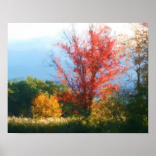 Poster Feuillage d'automne Nature Peinture photo
