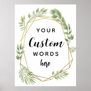 Poster feuillage de cristal vert créer votre propre perso