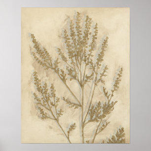 Poster Feuillage doré II