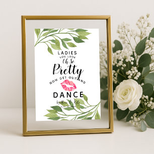 Poster feuillage en feuilles vertes Dames SALLE DE BAINS 