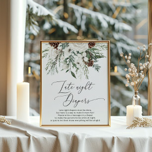 Poster Feuillage festif d'hiver Late night couches jeu