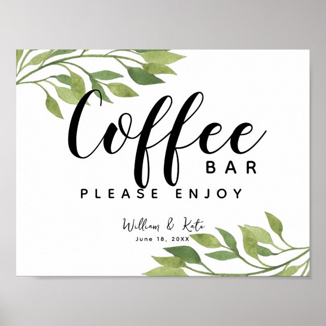 Poster feuillage, verdure, botanique Panneau de la statio (Devant)